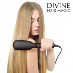 Perie Electrica pentru Indreptarea Parului Iondict Divine Hair Magic foto