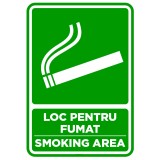 Semn de loc pentru fumat smoking area