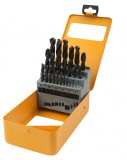 Set 25 Burghie HSS Tolsen, 1-13mm, DIN338, Unghi 118&deg;