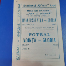 program Gloria Arad - Vointa Oradea