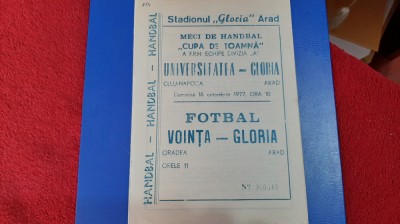 program Gloria Arad - Vointa Oradea foto