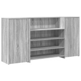 Cumpara ieftin Birou de receptie Gri Sonoma 200x50x103,5 cm Lemn prelucrat