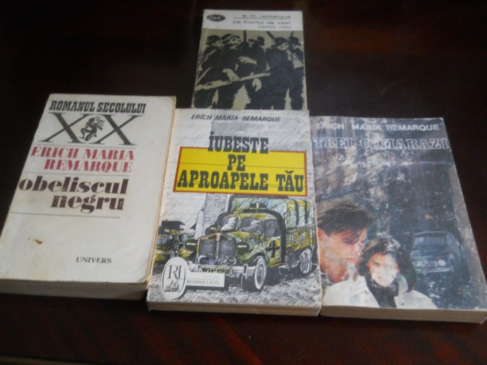 Pachet de autor- Erich Maria Remarque -4 carti