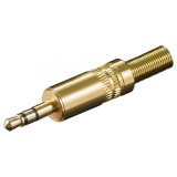 Conector aurit pentru lipit Stereo jack 3.5 mm 3 pini, cjack3mg