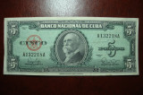 CUBA 5 PESOS 1960 SUPERBA