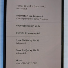 MOTOROLA Moto G31, 64GB, 4GB RAM, Dual SIM , STARE FOARTE BUNA.