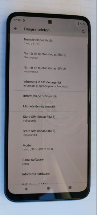 MOTOROLA Moto G31, 64GB, 4GB RAM, Dual SIM , STARE FOARTE BUNA.