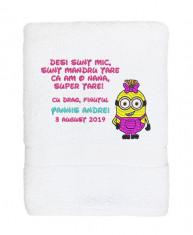 Minion &amp;amp;#8211; Prosop brodat personalizat foto