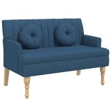 Cumpara ieftin Bancheta cu perne, albastru, 113x64,5x75,5 cm, textil