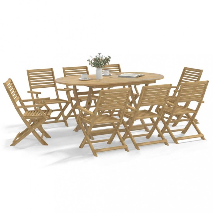 Scaune grădină pliante 6 buc 54,5x61,5x86,5cm lemn masiv acacia