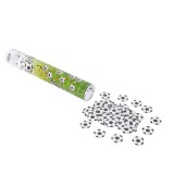 Tun Confetti, Cyrax, Model Mingi de Fotbal, 40 cm, Ambalaj din Carton, Eliberare prin Rasucire, Alb Negru