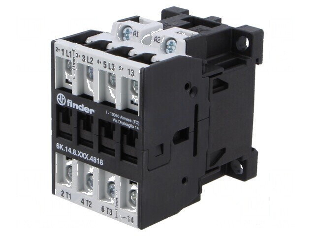 Contactor 4-polar NO pentru şină DIN 6K