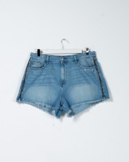 Pantaloni scurti din bumbac cu buzunare pentru femei 23KOS26001 foto