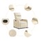 Fotoliu rabatabil electric, crem, material textil - 8