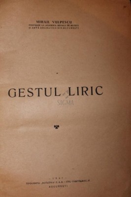 GESTUL LIRIC foto
