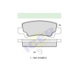 Set placute frana Icer 181514, parte montare : Punte Spate