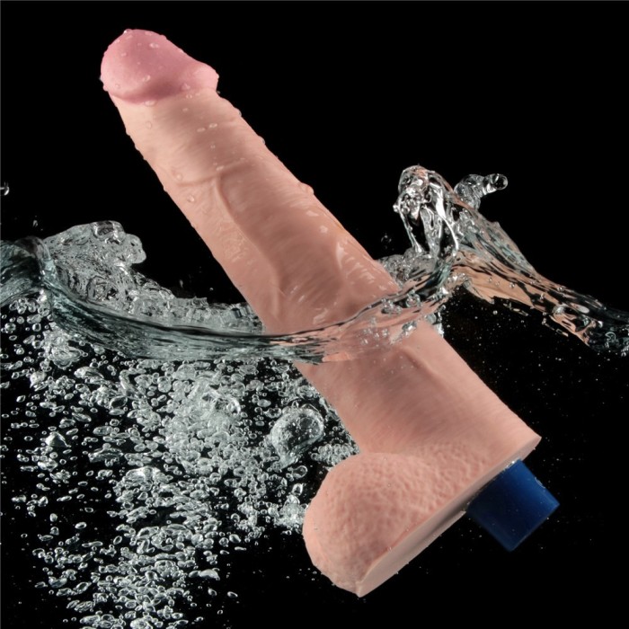 Vibrator Realistic Cu Testicule Real Softee, Natural, 26.5 cm