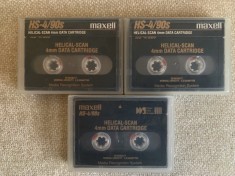 Lot 3 Casete Maxell Hs-4/90 min DAT &ndash; Inregistrate o singura data &ndash; 1