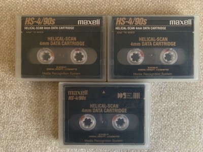Lot 3 Casete Maxell Hs-4/90 min DAT &amp;ndash; Inregistrate o singura data &amp;ndash; 1 foto