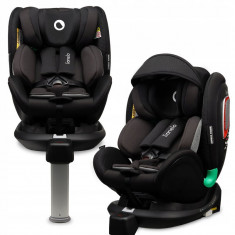 Scaun auto I-size Antoon Plus rotire 360 grade 0-18 kg cu Isofix si picior de sustinere negru Lionelo