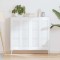 vidaXL Uși de dulap design cu lavră 4 buc Alb 99x29,5 cm 4015908