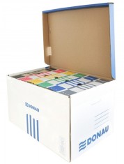 Container arhivare carton ondulat Donau 450 gsm cu capac deschidere superioară