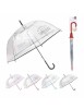 Umbrelă panoramică transparentă, umoristică, roșu, compactă