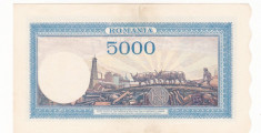 ROMANIA 5000 LEI SEPTEMBRIE 1943 AUNC foto