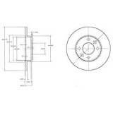 Disc frana FIAT PUNTO Cabriolet (176C) (1994 - 2000) KRIEGER 0950004286