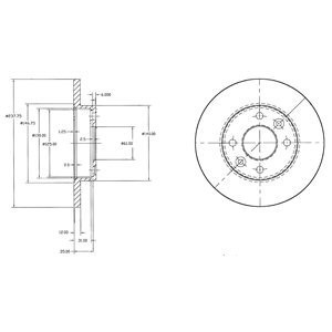 Disc frana RENAULT TWINGO I (C06) (1993 - 2012) KRIEGER 0950004286 foto