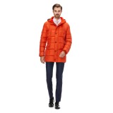 Geacă bărbătească portocalie cu puf G048, 46, 50, 52, 56