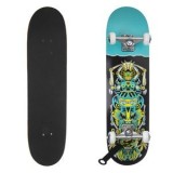 Skateboard din Aluminiu cu Model Totem și Figuri Verzi, 78x20cm, CMCLASS
