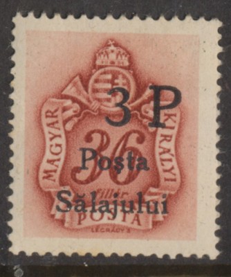 Ardealul de Nord 1945 Posta Salajului 3P pe 36f porto reprint matrita originala foto