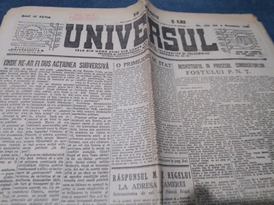 ZIARUL UNIVERSUL 6 NOIEMBRIE 1947 foto