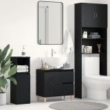 vidaXL Dulap de chiuvetă, stejar negru, 65x33x60 cm, lemn prelucrat