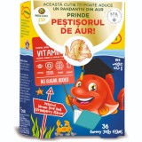 Pestisori gumati cu Omega-3 aroma de lamaie verde si capsuni, 36 jeleuri, Moller&#039;s