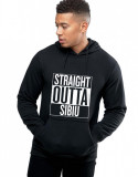 Cumpara ieftin Hanorac Barbati Negru - Straight Outta Sibiu - M, THEICONIC