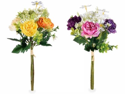 Set 2 buchete flori artificiale multicolore 36 cm foto
