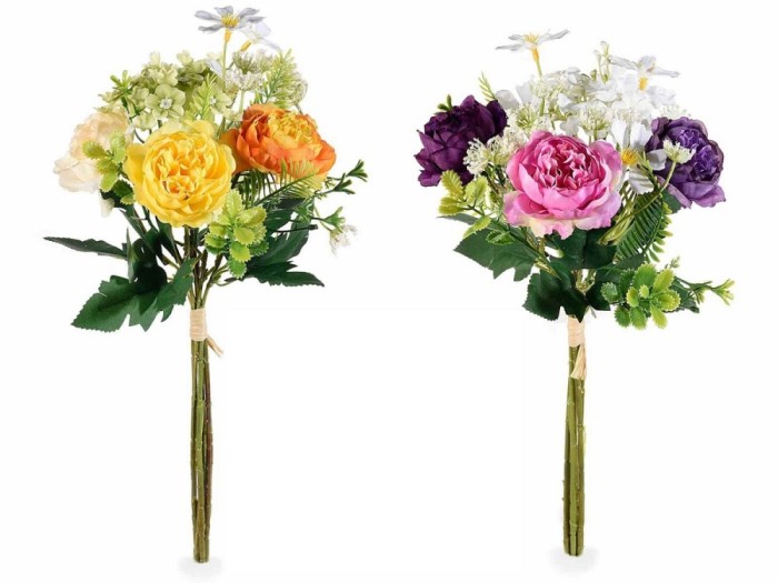 Set 2 buchete flori artificiale multicolore 36 cm