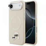 Husa MagSafe pentru Apple iPhone 17 Air, Karl Lagerfeld, Karl &amp; Choupette Pins, Bej