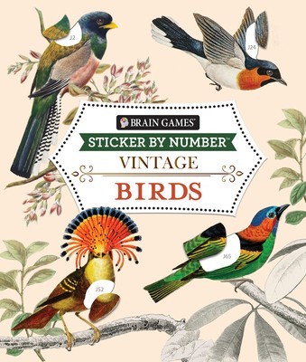 Brain Games - Sticker by Number - Vintage: Birds foto