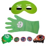 Set manusa si accesorii Eroi in Pijamale DEPOX&reg;, Sopi Neinfricatul, marime universala, verde