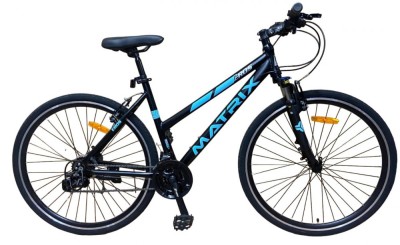 Bicicleta dama 700c hibrid, munte, oras, 21 viteze shimano, v-brake, cadru 17 inch aluminiu foto