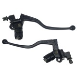 Cumpara ieftin Set 2 Manete Frana Moto, ATV, Scuter, Quad, cu Suport Oglinzi Filet 10mm si Senzori Frana