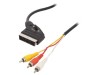 Cablu RCA la SCART 1.8m Negru
