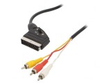 Cablu RCA la SCART 1.8m Negru