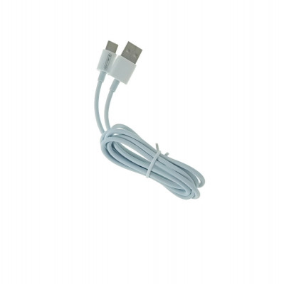 Cablu prevazut cu conectori USB tata si USB tip C, Jellico B1,3.1A, lungime 1m, alb foto