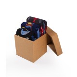 Cutie cu 3 perechi de șosete din bumbac Fini Sea - Dark 35-38