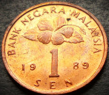 Cumpara ieftin Moneda exotica 1 SEN - MALAEZIA, anul 1989 *cod 5178 = A.UNC, Asia