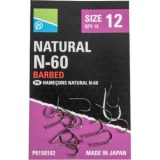 Carlige Preston Natural N-60, Nr.10, 10buc/pac